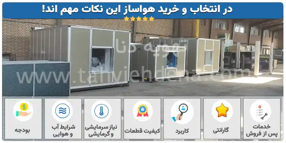 اینفوگرافی راهنمای کامل برای انتخاب و خرید بهترین هواساز