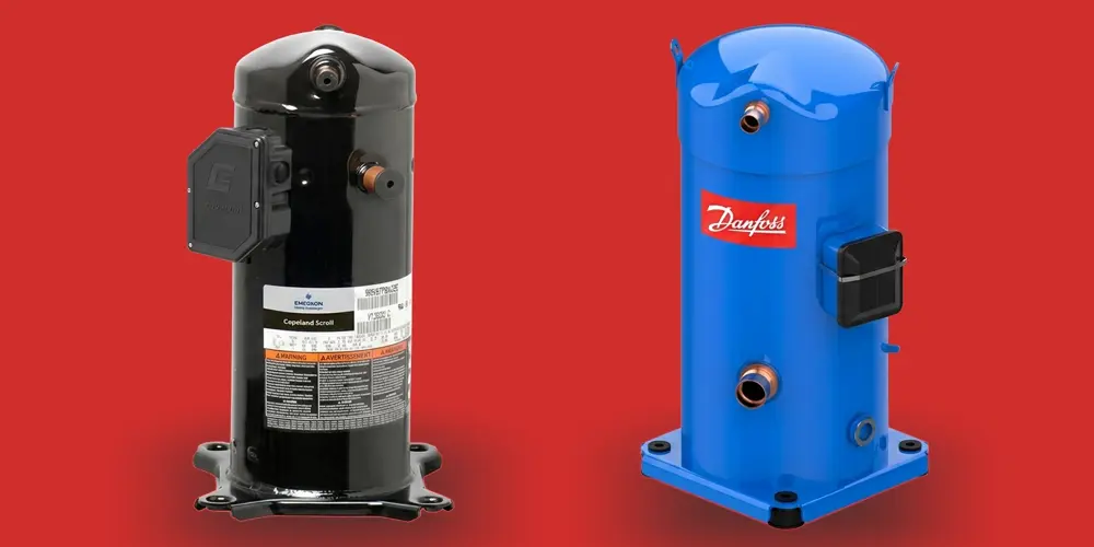 چیلر اسکرال چیست؟ راهنمای جامع انتخاب، خرید و عملکرد 3 برندهای Danfoss و Copeland در کمپرسورها