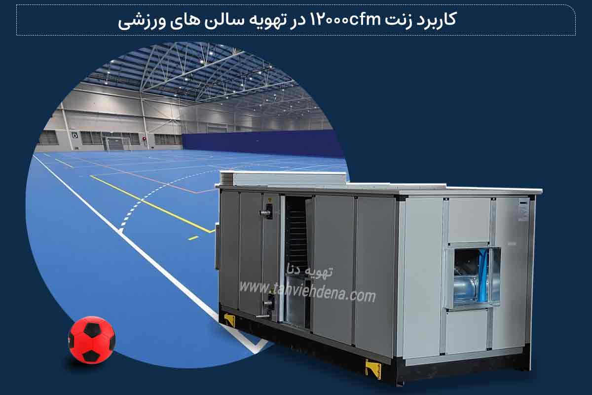 زنت دستگاه تامین سرمایش و گرمایش است که رطوبت هوا را نیز تنظیم می‌کند. کاربرد آن در سالن‌های ورزشی شامل حفظ یک محیط داخلی راحت با کنترل دما و رطوبت است.